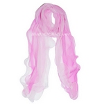 Seidenschal Chiffon Schal aus 100% Seide rosa 25x185cm 3172